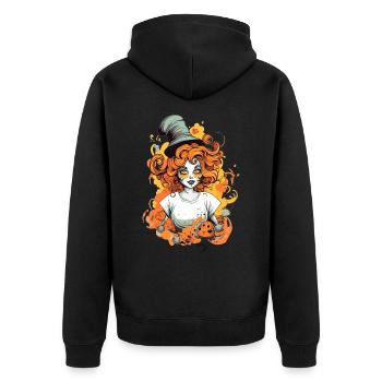 Fantasy Figure Halloween - Unisex Premium Organic Zip Hoodie - black - Back - Nico (187cm)