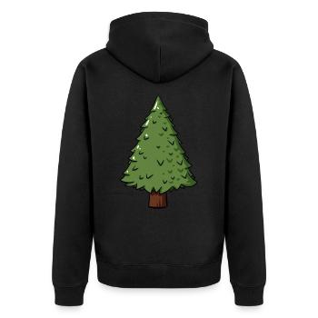 Idée cadeau de forestier de sapin - Veste à capuche bio Premium Unisexe - noir - Dos - Nico (187cm)