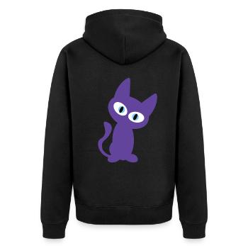 Lula Cat Design pour le ventilateur de chaton - Veste à capuche bio Premium Unisexe - noir - Dos - Nico (187cm)