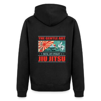 cool Jiu Jitsu - Japon Design - Veste à capuche bio Premium Unisexe - noir - Dos - Nico (187cm)