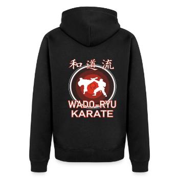 Le design cool de karaté Wado Ryu Kanji - Veste à capuche bio Premium Unisexe - noir - Dos - Nico (187cm)