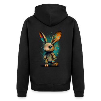 Buddy Bunny - Veste à capuche bio Premium Unisexe - noir - Dos - Nico (187cm)