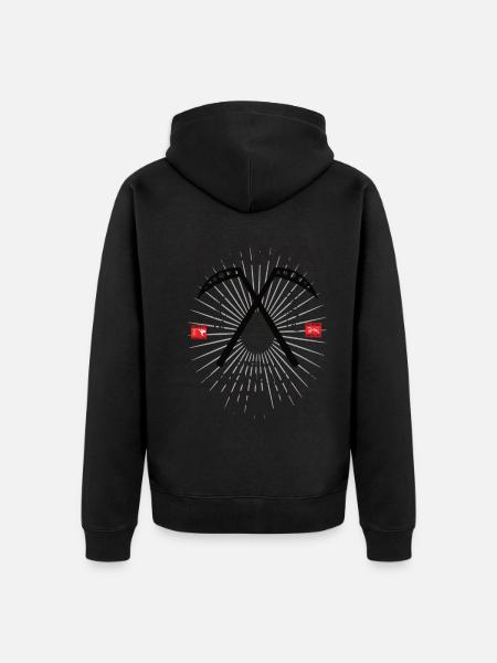 Kama Okinawa Kobudo Design - Unisex Premium Bio Zip Hoodie - Schwarz