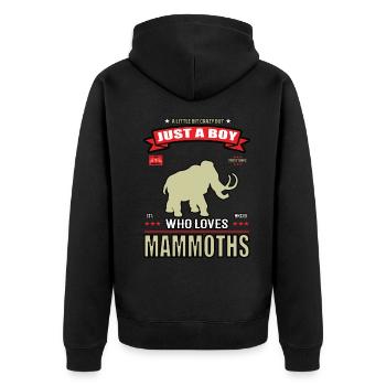 Juste un garçon qui aime Mammut Outfit - Veste à capuche bio Premium Unisexe - noir - Dos - Nico (187cm)