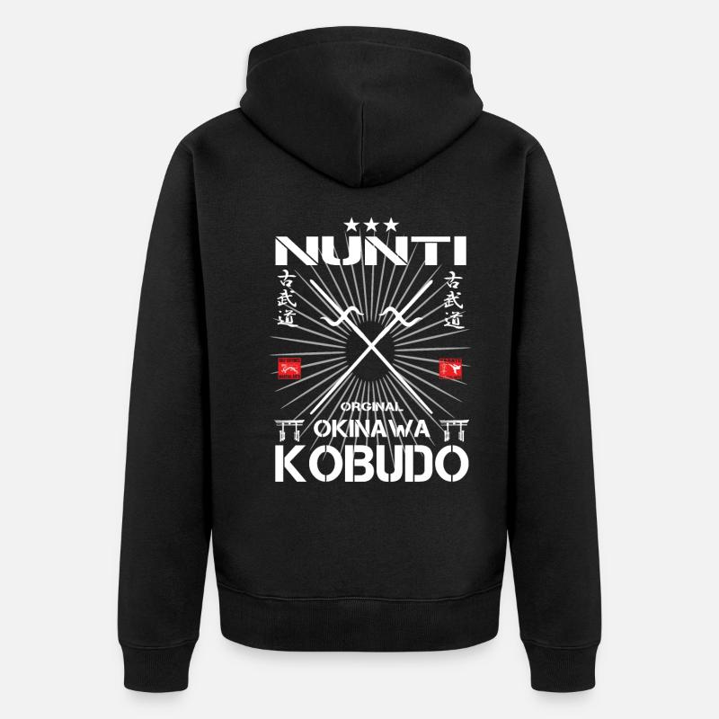Nunti Kobudo Okinawa Design - Veste à capuche bio Premium Unisexe - noir