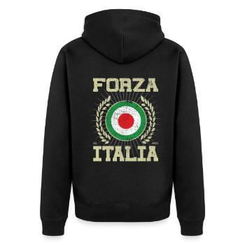 Forza Italia, le design cool de l’Italie - Veste à capuche bio Premium Unisexe - noir - Dos - Nico (187cm)
