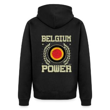 Design Cool Belgique - Veste à capuche bio Premium Unisexe - noir - Dos - Nico (187cm)