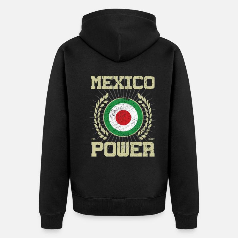 Design cool du Mexique - Veste à capuche bio Premium Unisexe - noir