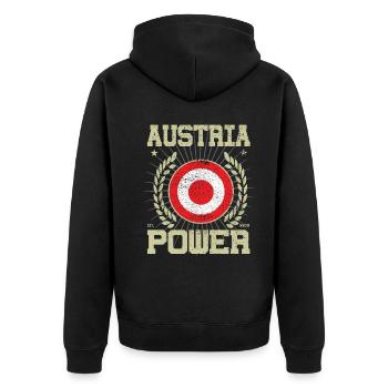 Design cool de l’Autriche - Veste à capuche bio Premium Unisexe - noir - Dos - Nico (187cm)