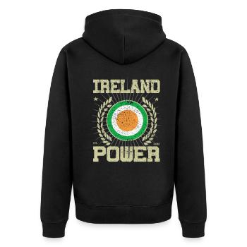Design cool de l’Irlande - Veste à capuche bio Premium Unisexe - noir - Dos - Nico (187cm)
