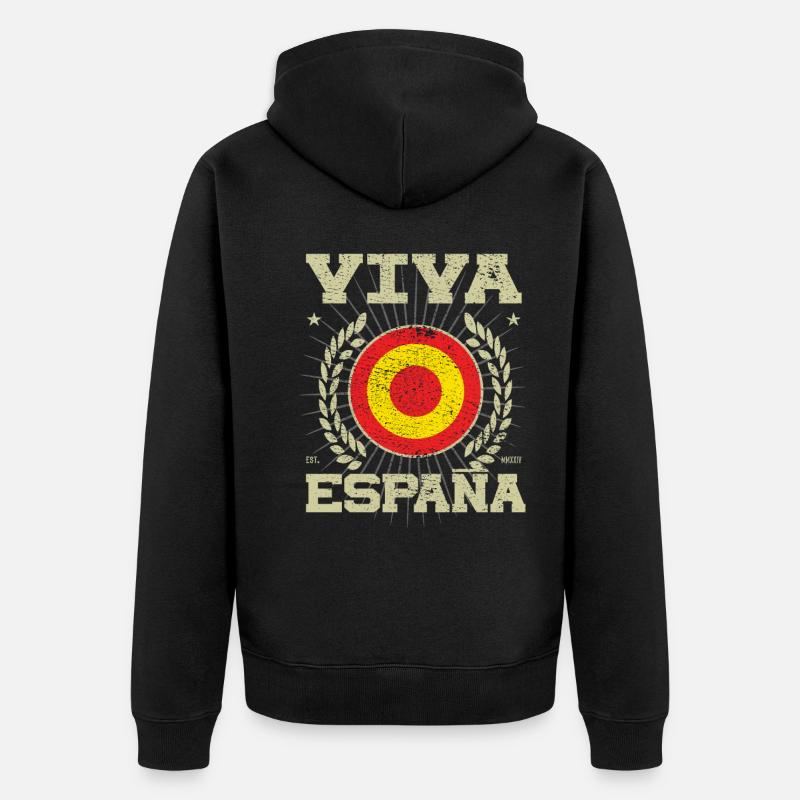Cool Spain Design - Veste à capuche bio Premium Unisexe - noir