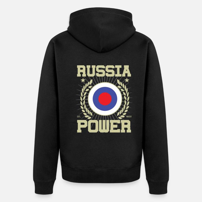 Design Cool Russie - Veste à capuche bio Premium Unisexe - noir