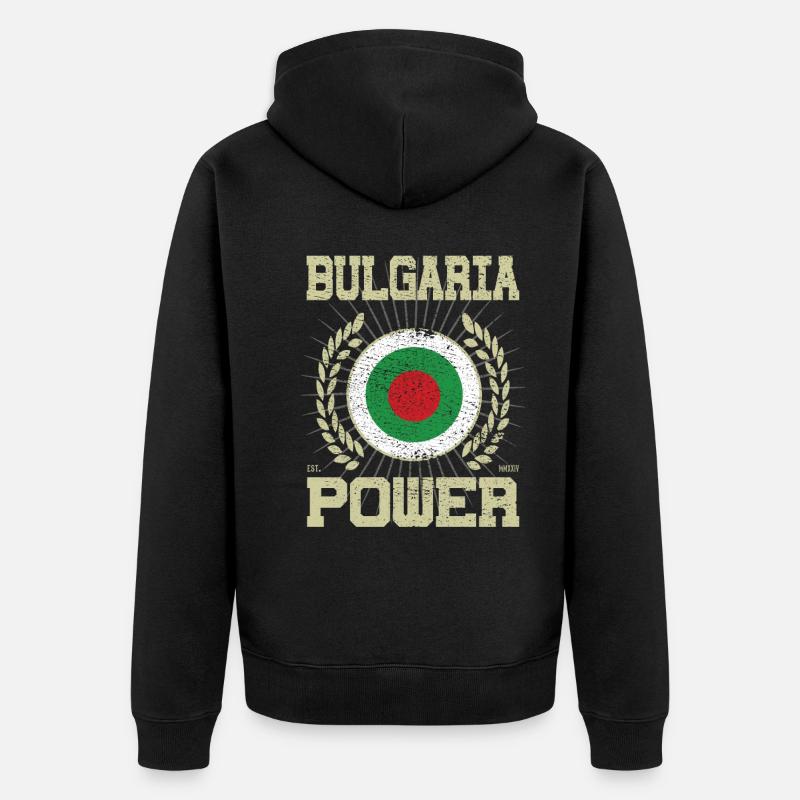Cool Bulgarie, Design - Veste à capuche bio Premium Unisexe - noir