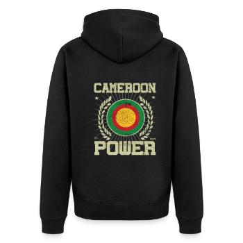 Cool Cameroun, Design - Veste à capuche bio Premium Unisexe - noir - Dos - Nico (187cm)