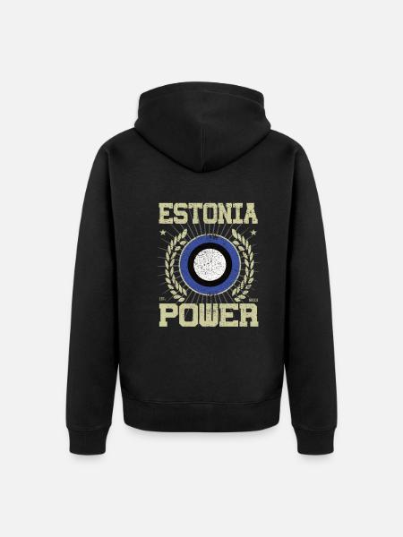 Cool Estonia, Design - Unisex Premium Organic Zip Hoodie - black