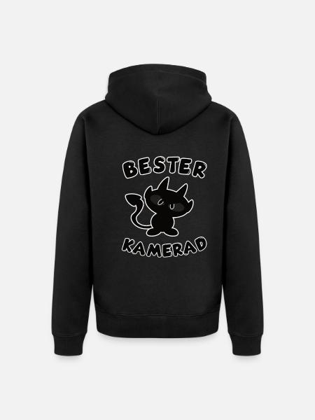 Cool Best Mate Design - Unisex Premium Organic Zip Hoodie - black