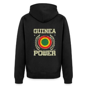 Conception de Guinée fraîche - Veste à capuche bio Premium Unisexe - noir - Dos - Nico (187cm)