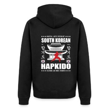 Conception d’arts martiaux Hapkido cool avec Kanji - Veste à capuche bio Premium Unisexe - noir - Dos - Nico (187cm)