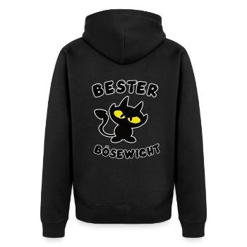 cool best villain design - Unisex Premium Organic Zip Hoodie - black - Back - Nico (187cm)