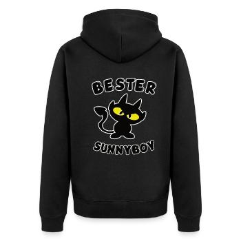 cool best sunnyboy design - Unisex Premium Organic Zip Hoodie - black - Back - Nico (187cm)