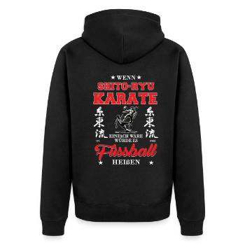 Si le karaté Shito-Ryu était facile - Veste à capuche bio Premium Unisexe - noir - Dos - Nico (187cm)