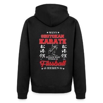 Si le karaté Shotokan était facile - Veste à capuche bio Premium Unisexe - noir - Dos - Nico (187cm)