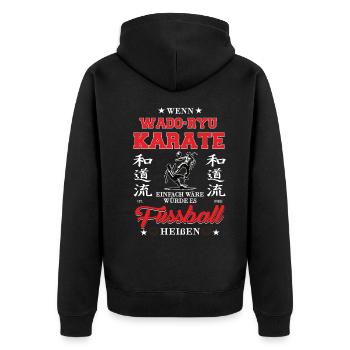 Si le karaté Wado-Ryu était facile - Veste à capuche bio Premium Unisexe - noir - Dos - Nico (187cm)