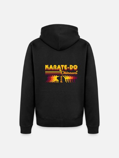 Cool Karate-do Retro Design - Unisex Premium Organic Zip Hoodie - black