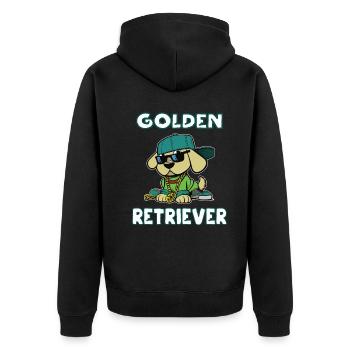 Cool Golden Retriever Design - Veste à capuche bio Premium Unisexe - noir - Dos - Nico (187cm)
