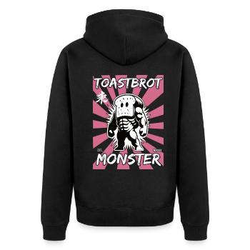 Pain grillé Monster Kaiju Design pour Japon Monster F - Veste à capuche bio Premium Unisexe - noir - Dos - Nico (187cm)
