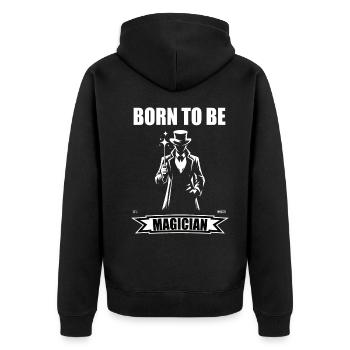 Né pour être magicien – Cool Wizard Design - Veste à capuche bio Premium Unisexe - noir - Dos - Nico (187cm)
