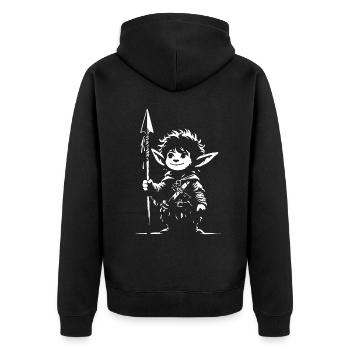 Cute Little Leprechaun - Fantasy Design for Kids - Unisex Premium Organic Zip Hoodie - black - Back - Nico (187cm)