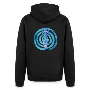 déesse spirale e 238 - Veste à capuche bio Premium Unisexe - noir - Dos - Nico (187cm)