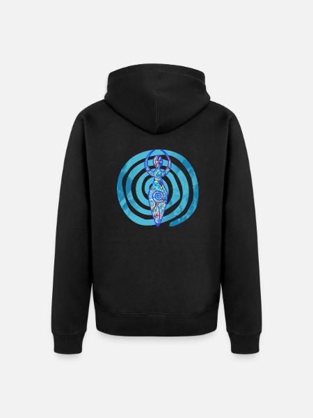 spiral goddess e 238 - Unisex Premium Organic Zip Hoodie - black