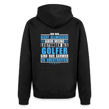 Des performances inégalées en tant que golfeur - Veste à capuche bio Premium Unisexe - noir - Dos - Nico (187cm)