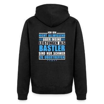 Unmatched performance as a hobbyist - Unisex Premium Organic Zip Hoodie - black - Back - Nico (187cm)