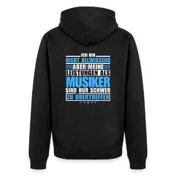 Des performances inégalées en tant que musicien - Veste à capuche bio Premium Unisexe - noir - Dos - Nico (187cm)