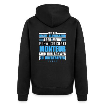 Des performances inégalées en tant qu’ajusteur - Veste à capuche bio Premium Unisexe - noir - Dos - Nico (187cm)