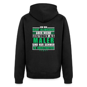 Unsurpassed performance as a painter - Unisex Premium Organic Zip Hoodie - black - Back - Nico (187cm)
