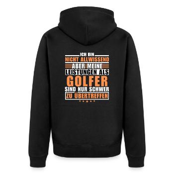 Des performances inégalées en tant que golfeur - Veste à capuche bio Premium Unisexe - noir - Dos - Nico (187cm)