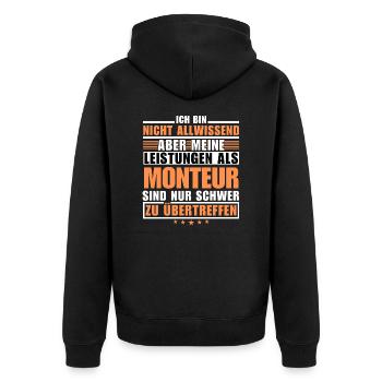 Des performances inégalées en tant qu’ajusteur - Veste à capuche bio Premium Unisexe - noir - Dos - Nico (187cm)