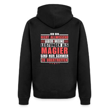 Des performances inégalées en tant que magicien - Veste à capuche bio Premium Unisexe - noir - Dos - Nico (187cm)