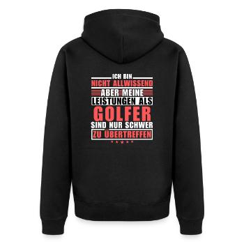 Des performances inégalées en tant que golfeur - Veste à capuche bio Premium Unisexe - noir - Dos - Nico (187cm)