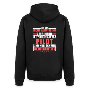 Des performances inégalées en tant que pilote - Veste à capuche bio Premium Unisexe - noir - Dos - Nico (187cm)