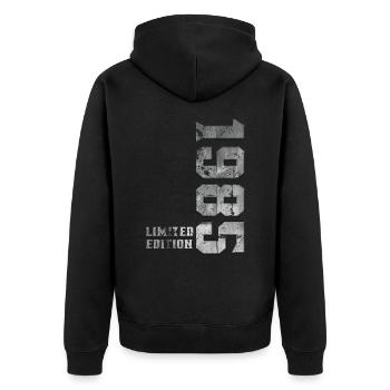 1985 Vintage Edition Limitée - Veste à capuche bio Premium Unisexe - noir - Dos - Nico (187cm)