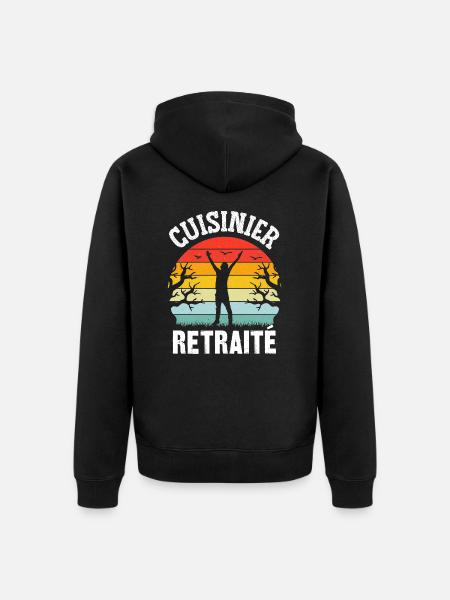 cuisinier retraité - Veste à capuche bio Premium Unisexe - noir