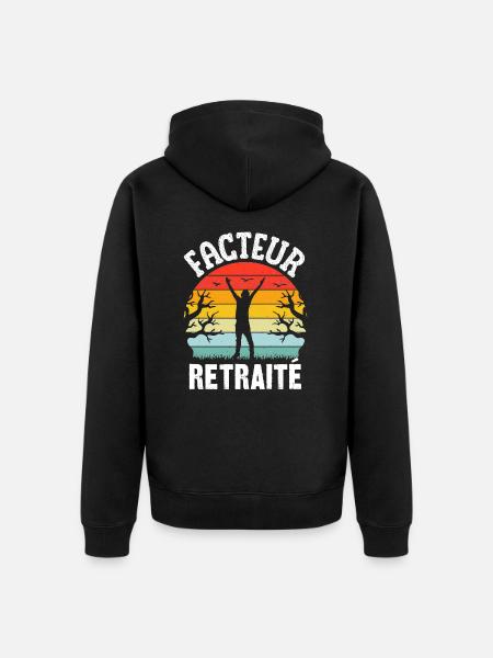 facteur retraité - Veste à capuche bio Premium Unisexe - noir