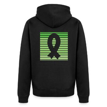 Cancer Graphic Cancer Defeated Cancer Survivor Leu - Unisex Premium Bio Zip Hoodie - Schwarz - Hinten - Nico (187cm)