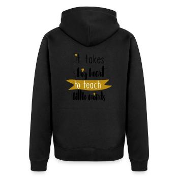 ENSEIGNANT ENSEIGNANT GRAND CŒUR DISANT CADEAU - Veste à capuche bio Premium Unisexe - noir - Dos - Nico (187cm)