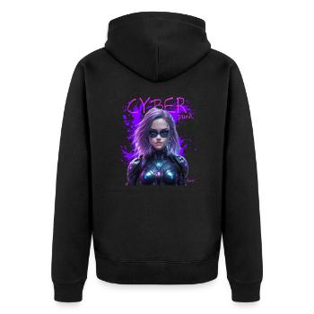 Cyber punk - Veste à capuche bio Premium Unisexe - noir - Dos - Nico (187cm)
